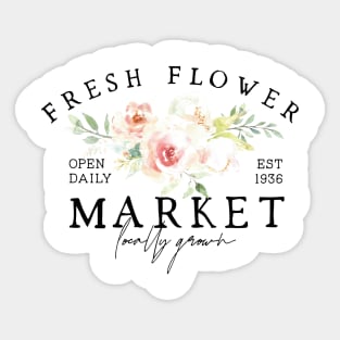 Fresh Flowers Market	Cottagecore Sticker